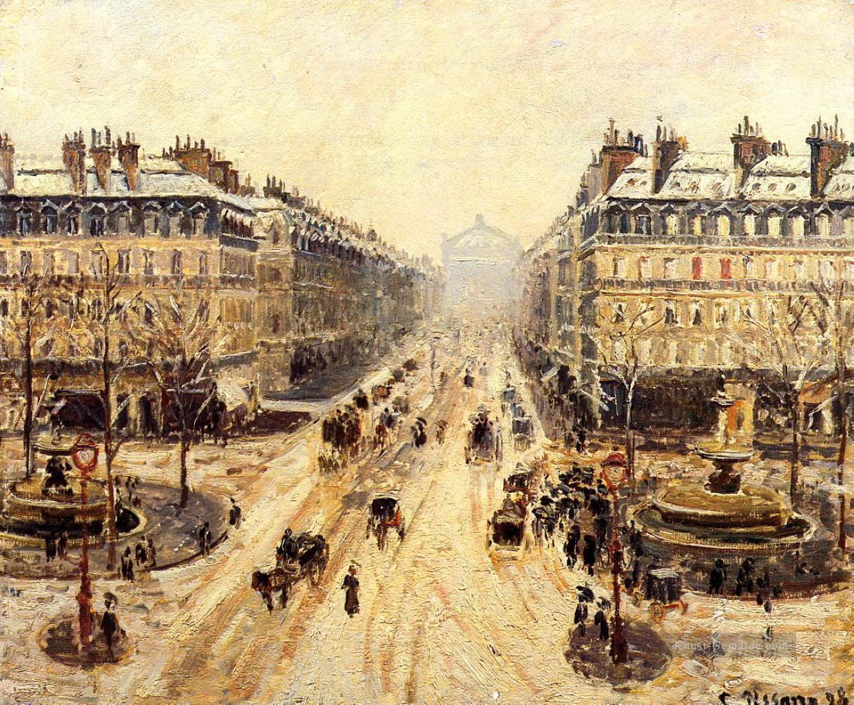 avenue de l Oper Wirkung des Schnees 1898 Camille Pissarro Ölgemälde